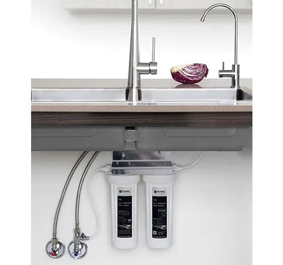Twin Undersink System with PL011, CE941 (0.2um) & DFU180 LED faucet