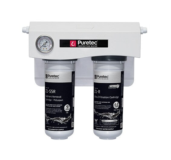 Rain Water Quick Twist Twin Filter System 0.1um - not including tap