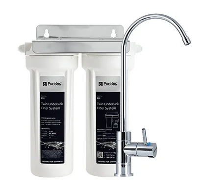 Twin Undersink System with PL011, CE941 (0.2um) & DFU180 LED faucet