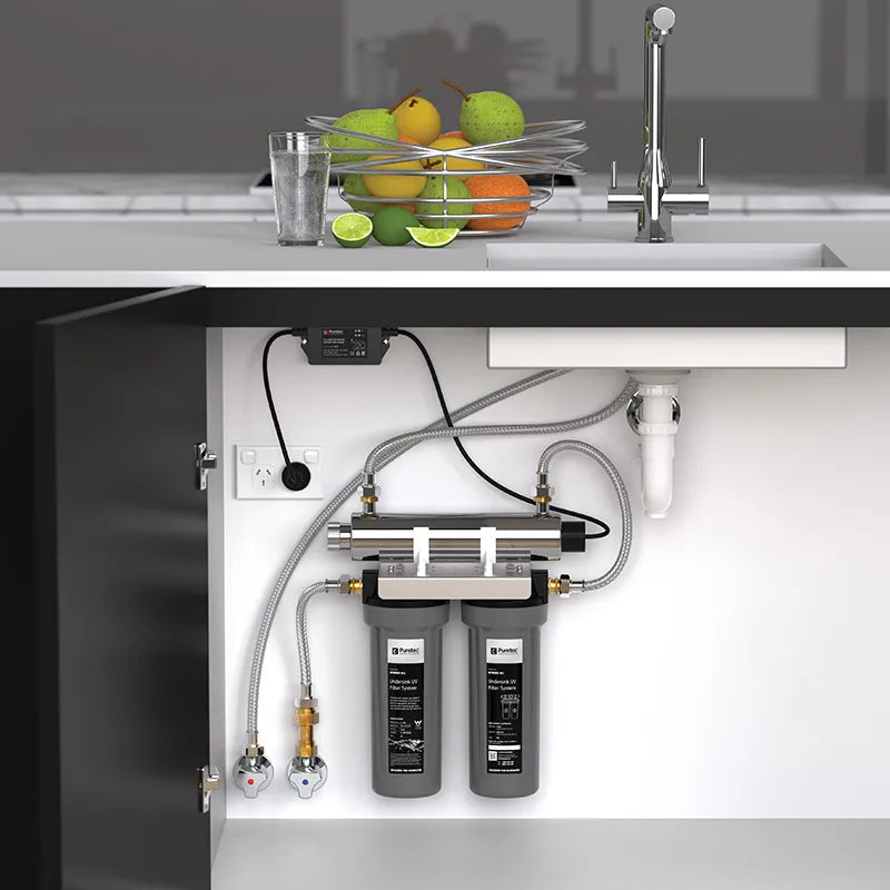 Twin U/sink UV System 1/2 inch BSP 8 lpm