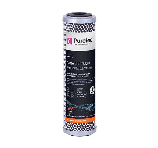 Moulded Carbon Standard Dia 2.5" Cartridge, 10", 1um