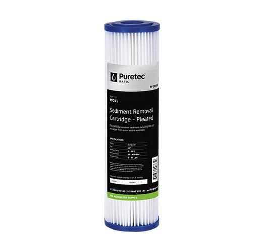Pleated Standard Dia 2.5" Cartridge, 10", 5um