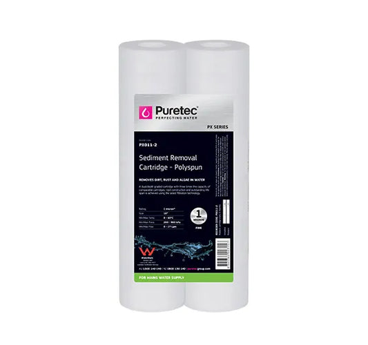 Polyspun Standard dia 2.5" Cartridge, 10 inch, 1um Twinpack