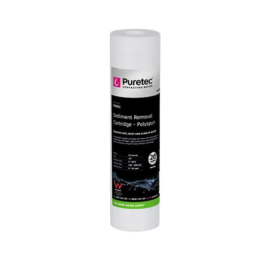 Polyspun Standard dia 2.5" Cartridge, 10 inch, 20um