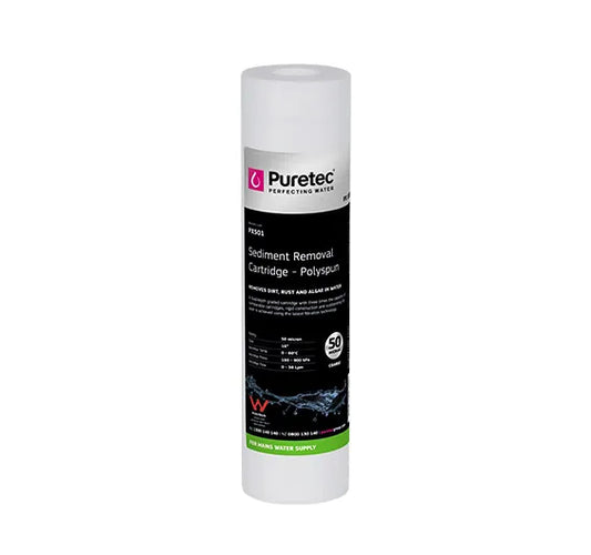 Polyspun Standard dia 2.5" Cartridge, 10 inch, 50um