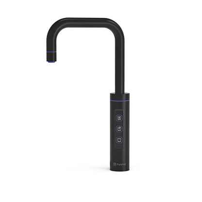 Puretec Sparkling, Chilled and Filtered Water Undersink System, Including SPARQ SMART Tap - Matt Black & Gas Bottle