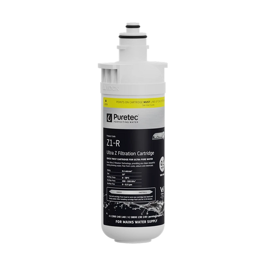 Replacement 0.1um filter 10" Cartridge suits Z12, Z18, Z1-RW-K, D series & Sparq-H2