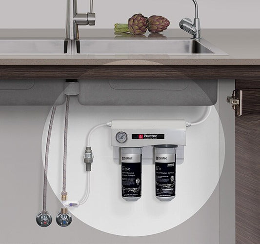 Rain Water Quick Twist Twin Filter System 0.1um - not including tap