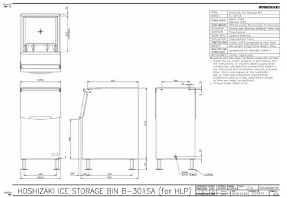 144Kg Ice Storage Bin